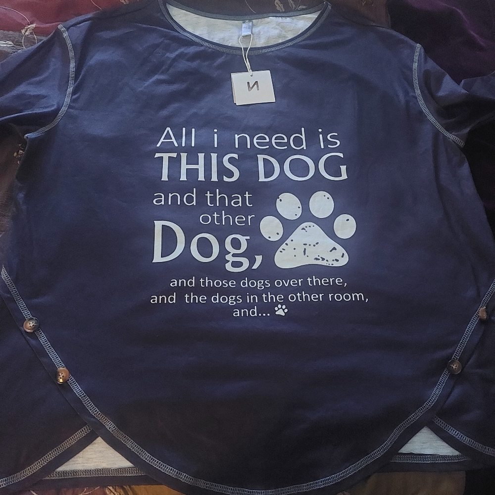 NWT Noracora Women's Long Sleeve Dog Shirt Size XXL